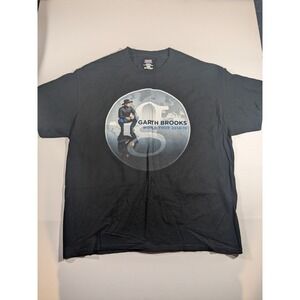 Garth Brooks Double Sided 2014-15 World Tour‎ Black T-Shirt Men's Size XL Hanes